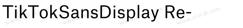 TikTokSansDisplay Re字体转换